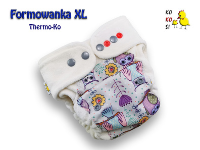 Formowanka XL (10-25 kg) z kieszonką, KoBamboo/PUL Sowy/ ThermoKo, KoKoSi
