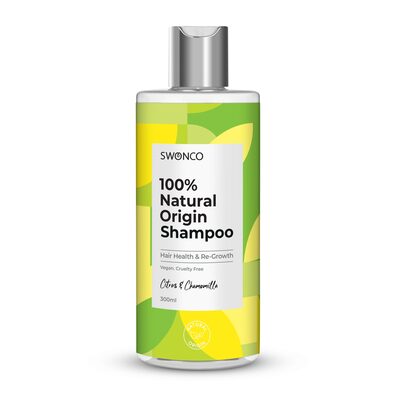 100% Naturalny szampon przeciw wypadaniu włosów, Citrus & Chamomile, Swonco