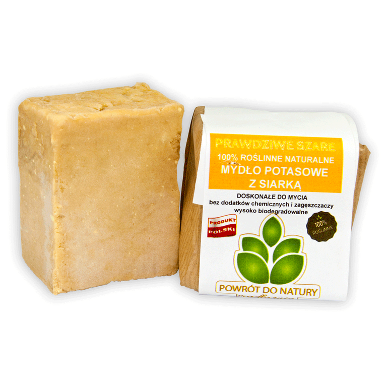 Naturalne mydło potasowe z SIĄRKĄ w kawałku, 100 g, Powrót do natury